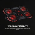 thumbnail image 4 of Marvo 6-Fan Laptop Cooling Pad, 6-Speed Fan Settings, 6-Level RGB Lighting, Dual USB Hub, Phone Stand for 9-17.3 Inch Laptops, 4 of 7