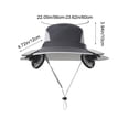 thumbnail image 4 of 3 Speed Solar Powered Fan Hat with 2 Fans, Wide Brim Sun Hat for Outdoor Fishing, Hiking Gardening, USB Solar Charging, Mother's Day Gift for Women Mom, Birthday Gift for Girlfriend, Dark Gray, 4 of 7