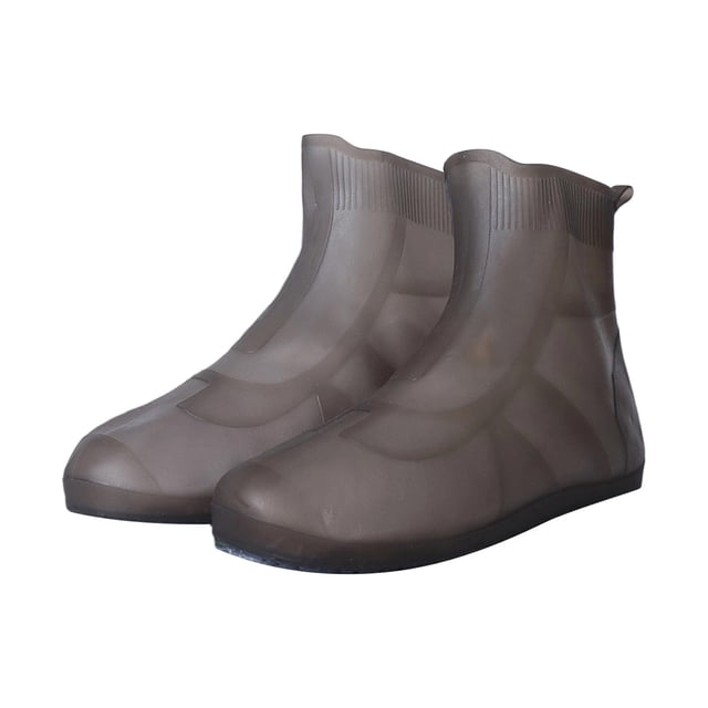 HWRETIE Silicone Rain Shoe Covers Reusable Waterproof Non Slip Overshoes for Men Women Outdoor Walking Cycling Gardening and Rain Protection