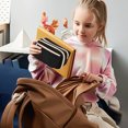 thumbnail image 4 of HOMEIORA Large Pencil Case Pouch, Pencil Box Holder Organizer with 4 Compartments, Pen Bag Wide Opening, with A Transparent Compartments - Black, 1 Pack, 4 of 6