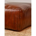 thumbnail image 5 of BBH Homes Handmade Beige Leather Round Pouf Ottoman BBBACPF0008 Indoor Decor, 5 of 6