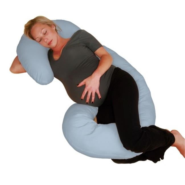 Living Healthy Products COMC-blu-jr3 Blue Jersey Replacement Cover For Comfort Body Pillow