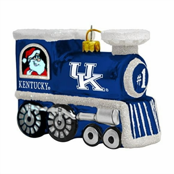 NCAA Kentucky Wildcats Blown Glass Train Ornament