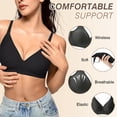 thumbnail image 3 of Sujetador inalámbrico Push Up sin costuras Greoay con soporte total y cuello en V, 3 of 8