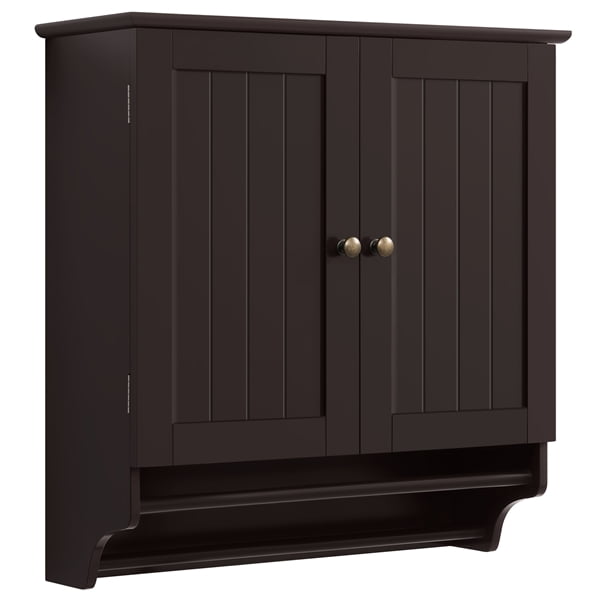 2 Door Bathroom Wall Cabinet Storage Shelf, Espresso Images 2 Door Bathroom Wall Cabinet Storage Shelf, Espresso
