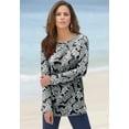 thumbnail image 5 of Roaman's Women's Plus Size Long-Sleeve Crewneck Ultimate Tee, 5 of 6