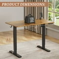thumbnail image 7 of Homall Electric Standing Desk, 40”x24” Height Adjustable Desk with Memory Preset and Phone Stand,Brown, 7 of 7