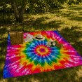 thumbnail image 7 of YShenghong Vibrant Radial Rainbow Tie Dye Explosion Printed Flannel Blanket, 7 of 7