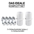 thumbnail image 2 of Hose Connector with 38mm Hose Clamps – Pool Hose Adapter, 2 of 10