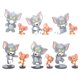 thumbnail image 1 of Figura de juguete Anime de Tom y Jerrys Jerrys, 12 unidades/lote, coleccionable, 1 of 1
