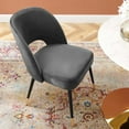 thumbnail image 2 of Modway Rouse Performance Velvet Dining Side Chair in Charcoal, 2 of 8