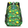 thumbnail image 2 of Alien and Pizza Bright Green Pattern Backpack for School, Cute School Bag with Adjustable Shoulder Straps and Padded Back, 16.9"x12.6"x5.9", 2 of 5