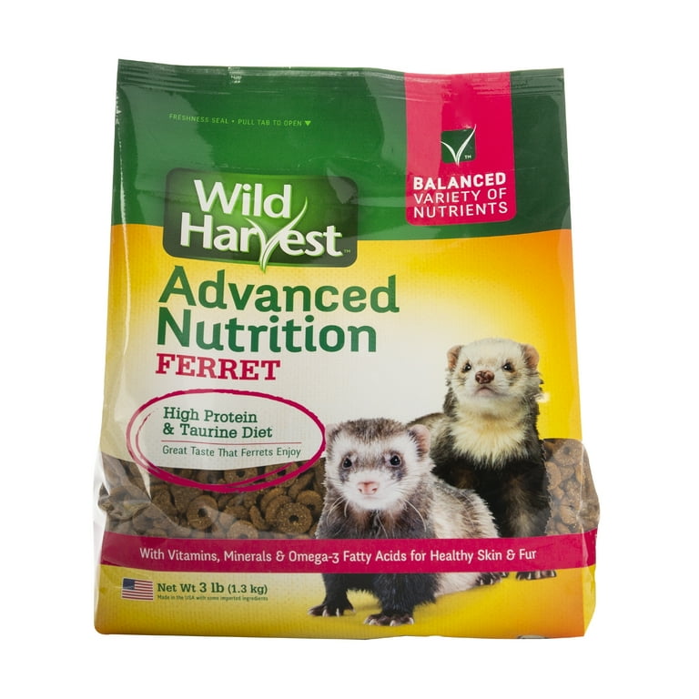 2 pack Wild Harvest Advanced Nutrition Ferret High Protein and Taurine Diet 3 lbs. Walmart