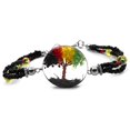 thumbnail image 1 of Tree of Life Crushed Chip Stone Inlay Copper Wire Round Clear Acrylic Centerpiece Crystal Beaded Multi Strand Bracelet - Womens Fashion Handmade Jewelry Boho Accessories, 1 of 3