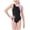 #0283-Black, variant on Cowsor 3-12Y Kids Solid Color Sleeveless Tank Crew Neck One Piece Swimsuit Triangle Brief UV Protection Quick Dry Swimwear for Big Girls Summer Beach Pool Vacation