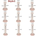 thumbnail image 2 of QQTDFG 9Pcs Acrylic Lip Rings Stud Earrings Nose Retainer Tragus Helix Labret Piercing-Style 1-16g (1.2mm)-2.5mm Top, 2 of 2