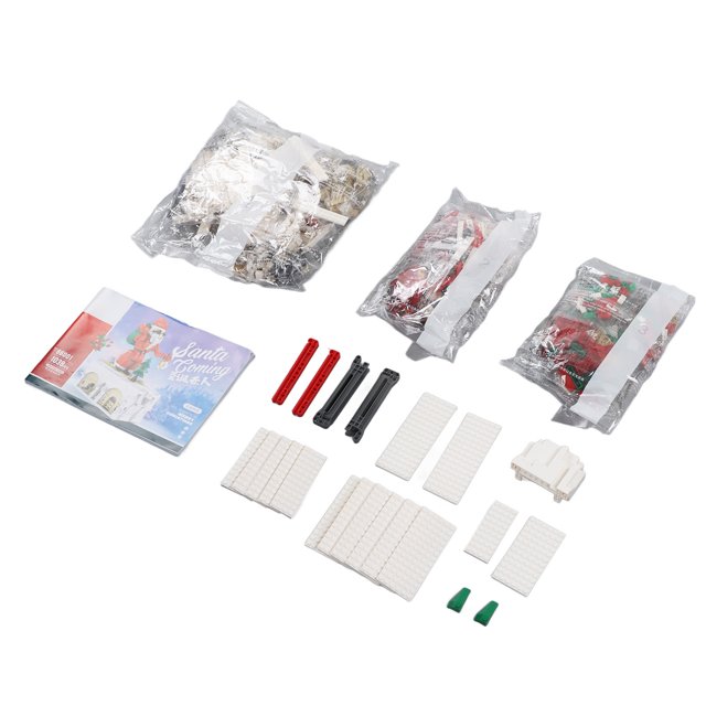 Juego de construcción con temática navideña accionamiento mecánico incorporado identifica la dirección espacial kit de bloques de construcción de Papá Noel para ladrillos ANGGREK Otros