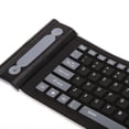 thumbnail image 2 of HLONK 2.4G 107 Key USB Wireless Keyboard Supports PC + OS Flexible Foldable Silicone Waterproof without Battery (Black), 2 of 8