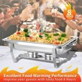 thumbnail image 2 of 1 Pack Chafing Dish Buffet Set 8QT ，201 Stainless Steel Food Warmer Chafer Kit with 1 Full Size Food Pan, 2 of 6