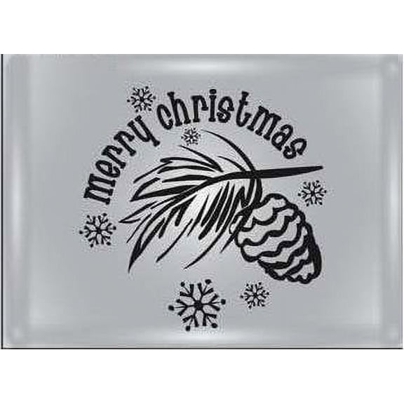 Decal ~ Christmas Decal ~ MERRY CHRISTMAS #2 PINE ~ WALL OR WINDOW DECAL, 12" x 12"