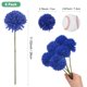thumbnail image 3 of Uxcell 6 Paquete de Flores de Bola de Crisantemo Artificial de 11 pulgadas Ramo de Crisantemo de Seda Falsa para el Hogar Azul Oscuro, 3 of 6