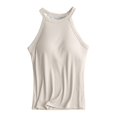 thumbnail image 6 of Women's Front Zip Sports Bra High Support Workout Top, Seamless Racerback Yoga Bra Breathable for Running Gym, 6 of 7