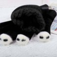 thumbnail image 5 of AuroraX Warm Cute Convertible Knit Fingerless Gloves Wool Soft Winter Gloves Blend Open Finger Stylish Glove for Women, 5 of 6