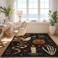 thumbnail image 3 of Design&I 3'x5' Washable Area Rug Low Profile & Durable Daily Traffic Ready Black Orange Halloween Themed Decorative Design Featuring Ghosts, Pumpkins, and Mystical for Home Office, Hallway, 3 of 7