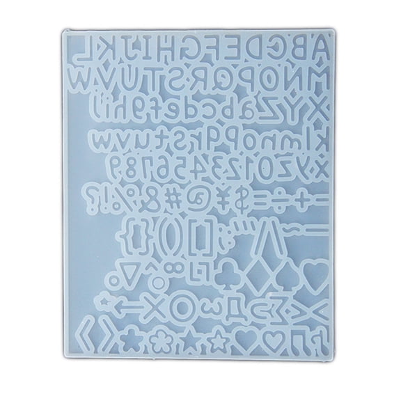RYUJNDK Flexible Small Silicone Mold Unique Resin Craft Moulds Letter and Number Shape Easy Molds Silicone Texture