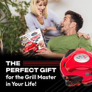 Grillbot Automatic Grill Cleaning Robot with 3 Powerful Nylon Grill Brushes and Carry Case (Red)