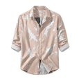 thumbnail image 4 of Kalauyu Mens Printed Long Sleeve Shirt Casual Button Down Tie Dye Style Top Tshirt for Vacation, 4 of 4