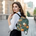 thumbnail image 6 of FORMRS Mini Backpack Purse for Women Travel Daypack Casual Shoulder Bag, Retro Floral Orange, 6 of 7