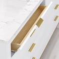 thumbnail image 5 of Water Creation Bristol 72" Wood Double Bathroom Vanity in Pure White & Gold, 5 of 6