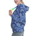 thumbnail image 2 of Kdxio Blue Mandala Harmony Print Womens Oversized Hoodies Sweatshirts Hooded Pullover Tops Sweaters Casual-XX-Large, 2 of 7