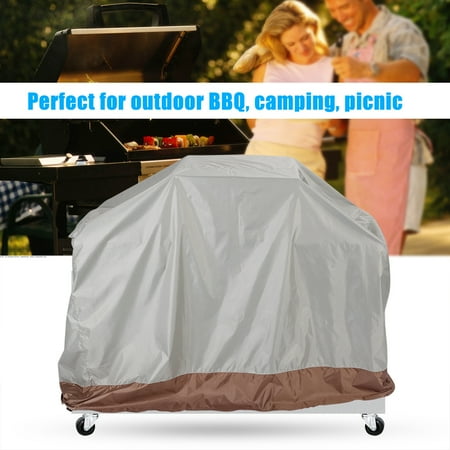 Outdoors Duty Accessories (Filfeel 210D Thickened Oxford Cloth Barbecue Grill Cover Outdoor Waterproof BBQ Accessory 145*61*117cm, Oxford Cloth Grill Cover, Heavy Duty Barbecue Grill)