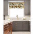 thumbnail image 5 of Curtain Valance for Windows Yellow Sunflowers Seamless Kitchen Valances Rod Pocket Short Curtains,Country Farm Floral Retro Letter Window Treatment Panel for Living Room Bathroom Bedroom 60x18in, 5 of 8