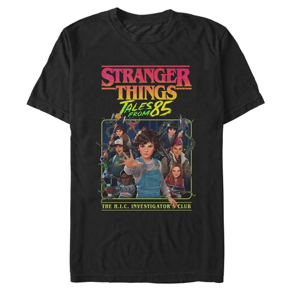 Mens Stranger Things: Tales from '85 The Classic Investigators Club T Shirt