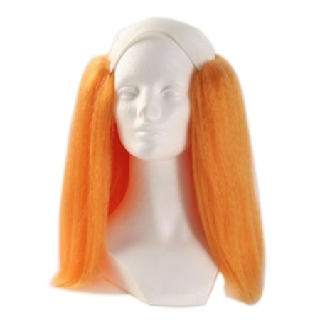 Clown Antics Orange Bald Clown Straight Wig