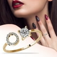 thumbnail image 2 of Rinsvye Fashionable And Opening 26 Letters With Diamond Ring Ladies Jewelry Rings Women Rings For Women Ring Set For Women Ring Set For Men Size 8 Rings Rings Adjustable Ring Fashion R, 2 of 4