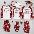 thumbnail image 5 of Matching Christmas Pajamas for Couples Family Letter Printed Xmas 2 Piece Pjs Holiday Long Sleeve Creawneck Tops and Bottoms Party Cozy Sleepwear, 5 of 6