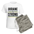 thumbnail image 5 of CafePress - Ukraine Strong Women's Light Pajamas - Women's Short Sleeve Print T-Shirt and Pants Light Cotton Pajama Set, 5 of 7