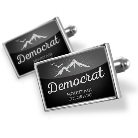 Cufflinks Mountains chalkboard Democrat Mountain - Colorado - NEONBLOND