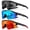 (3 Pack)C02-black+ice Blue+red, variant on Sports Sunglasses Polarized Running Sun Glasses UV400 Protection for Men Women Cycling Fishing