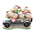 thumbnail image 5 of Personalized Family Christmas Ornament 2024 - Travel with SUV Ugly Sweater Family of 6 Ornament Gift, 5 of 10