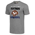 thumbnail image 2 of Unisex Homage  Gray Dallas Cowboys Ruffle Some Feathers Tri-Blend T-Shirt, 2 of 3