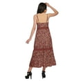 thumbnail image 3 of Moomaya Printed Long Maxi Dress For Women Sleeveless V-Neck Casual Flair Kurta, 3 of 6