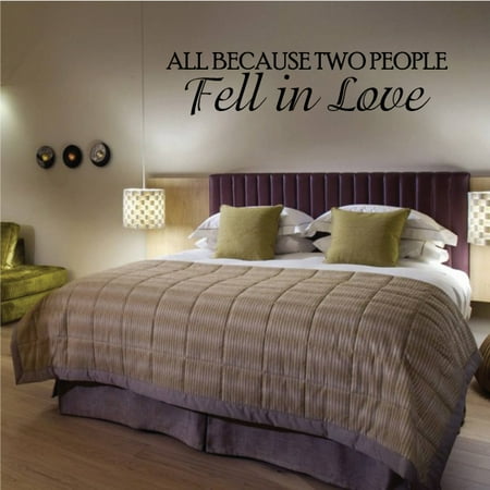 Family All Because Two People Wall Decal