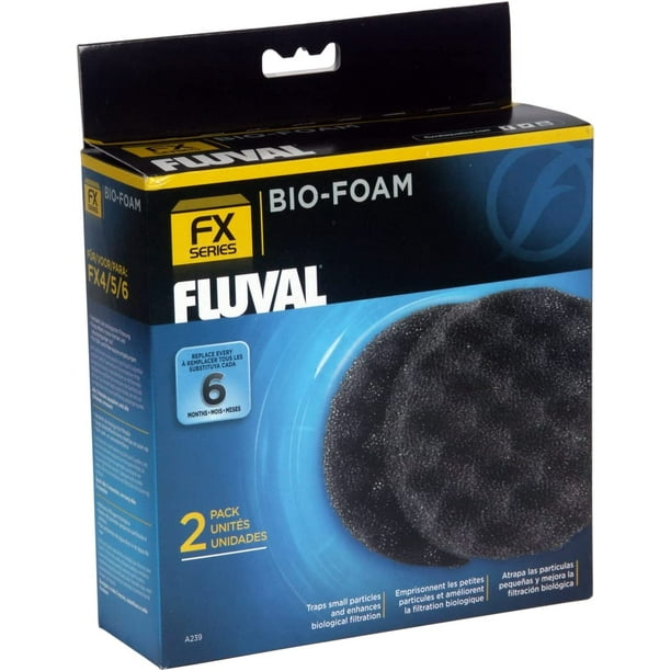 Fluval FX4/FX5/FX6 BioFoam, Replacement Aquarium Filter Media, 2Pack, A239