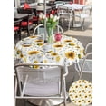 thumbnail image 5 of Outdoor Tablecloth with Umbrella Hole for Patio/Picnic/Party/Camping, Sunflower Waterproof Table Cloth Round Cover Washable, Summer Botanical Farmhouse Floral Elegant (Dia 60"), 5 of 8