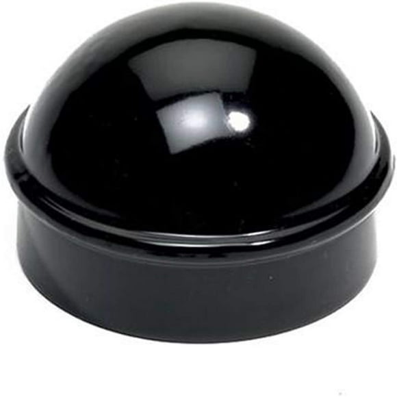 1 7/8" Aluminum Chain Link Fence Round Style Main Post Cap - Powder Coated Black